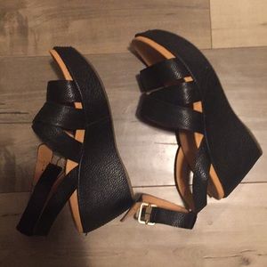 Black wedge platform SZ 8 Women's KORK-EASE